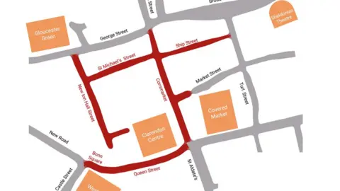 Oxford City Council The area which the Red Zone would affect as part of the councils' Zero Emissions Zone programme