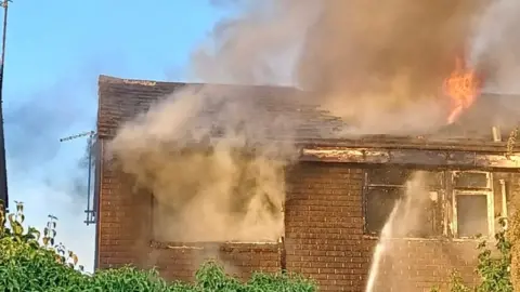 Essex County Fire and Rescue Service House fire in Yare Avenue, Witham, Essex