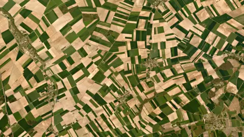 Planet Labs Inc Fields outside Troyes in central France, photographed by one of Planet's CubeSats on 10 April, 2016