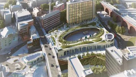 Transport for Greater Manchester Artist impression of the transport hub