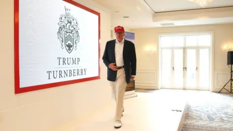 Reuters Donald Trump at a news conference held at the Trump Turnberry