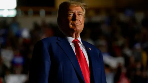 Getty Images Trump supporters at a rally in Erie, Pennsylvania, on 29 July 2023