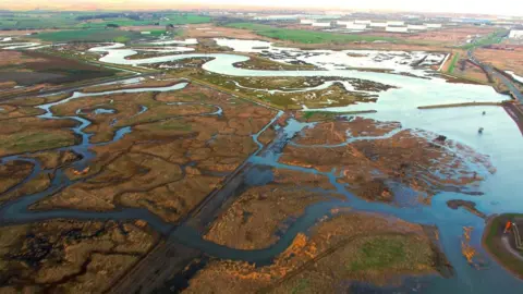 Environment Agency Aerial shots of the Greatham area of Teesside
