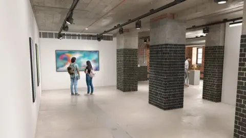 Dark Wolf Visuals Artist's impression of the renovation of five-storey, 24 Guildhall Road in Northampton