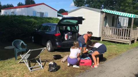 Scott Cuthbert The Cuthbert family pack up quickly this morning