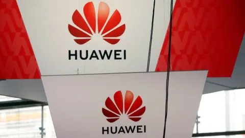 Getty Images Huawei signs