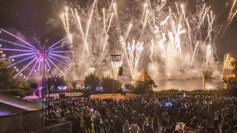 Andrew Whitton Fireworks over the Secret Garden Party site