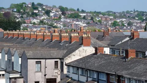 Getty Images A view of rooftops across Newport