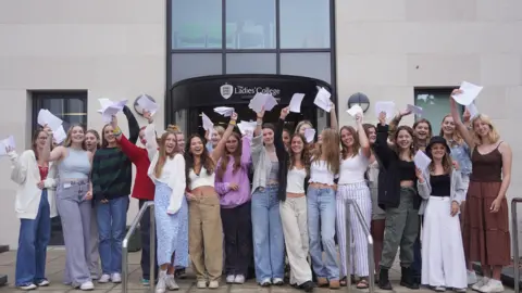 The Ladies' College Guernsey Girls celebrate GCSE results