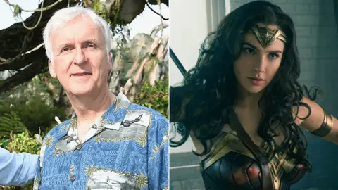 Getty/Warner Bros James Cameron and Gal Gadot