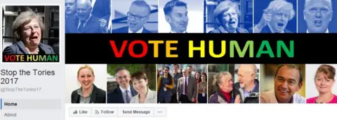 Stop the Tories 2017/Facebook A screenshot from "Stop the Tories 2017", one of the pages buying Facebook advertisements is an anti-Conservative initiative led by a former Green Party communications official