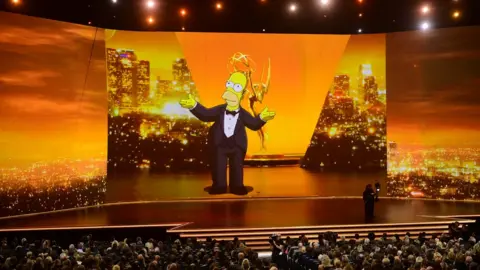 Getty Images Homer Simpson at the Emmy Awards