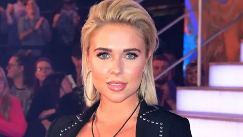 PA Gabby Allen outside the Big Brother house on 16 August 2018