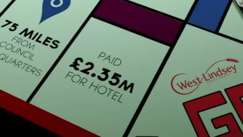 Monopoly graphic illustrating story