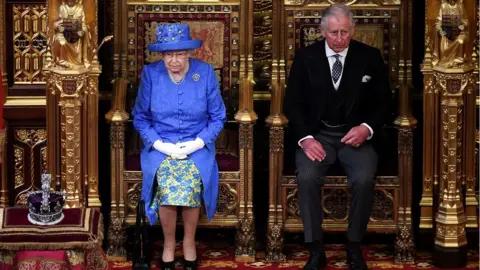 PA State Opening of Parliament 2017: Queen Elizabeth II and the Prince of Wales in the House of Lords for the State Opening of Parliament by Queen Elizabeth II, in the House of Lords at the Palace of Westminster in London