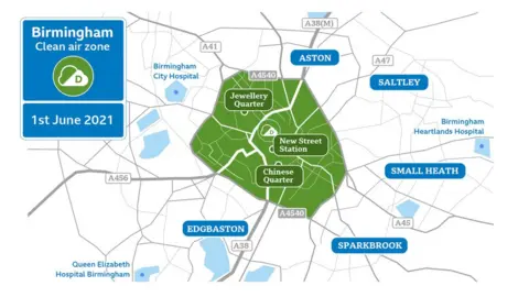 Clean Air Zone map