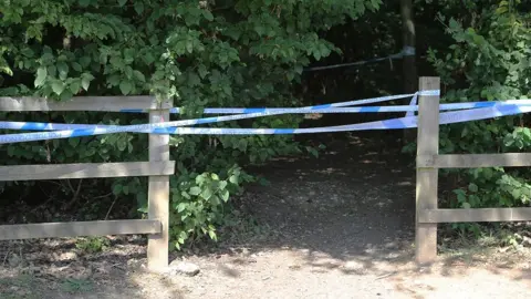 South Beds News Agency Stevenage murder scene near Fairlands Valley Park