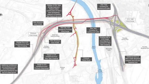 Tees Valley Combined Authority Option 2 for new Tees Crossing