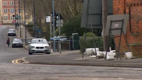 BBC Police cordon on Holliday Street, Birmingham