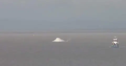 BBC/Facebook Live Bristol Channel WW2 bomb destroyed in a controlled explosion