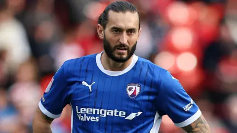 Chesterfield midfielder Ollie Banks in action in League Two