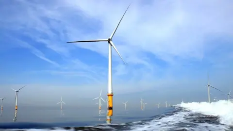 Getty Images Burbo Bank off-shore wind farm.