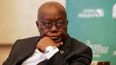 EPA The President of Ghana Nana Akufo-Addo, attends the African Union Summit 37th Ordinary Session, the Assembly of the Heads of State in Addis Ababa, Ethiopia, 18 February 2024