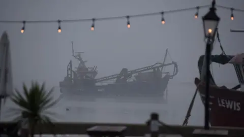 Getty Images A trawler in dense fog in Leigh-on-Sea, Essex