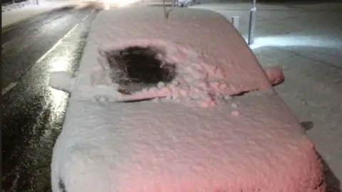 Police Scotland Snowy car