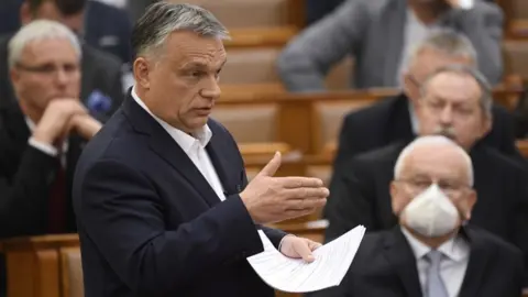 EPA Viktor Orba in parliament March 2020