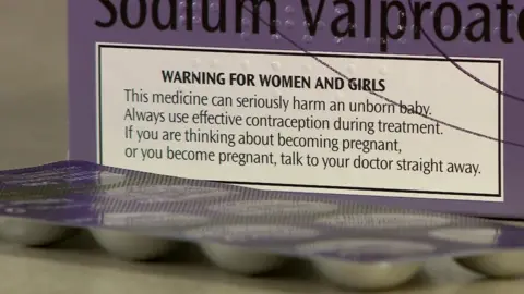 BBC The warning which has been on the outside of valproate pill packets since last year in Britain