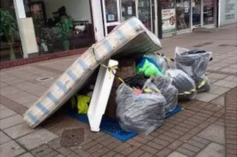 Harrow Council Pile of rubbish on street in Harrow