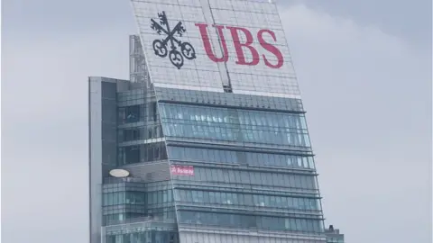 Getty Images A UBS office building in Hong Kong