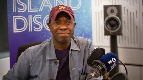 Broadcaster Clive Myrie pictured in the Desert Islands Discs studio.