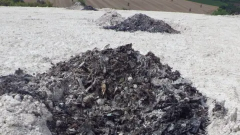 Environment Agency Illegal waste buried under chalk at Codicote Quarry