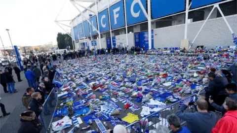 Reuters Tributes outside the stadium in October 2018