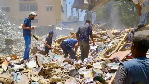 Samir Mansour Bookshop destroyed