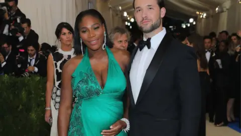 Getty Images Serena Williams with husband Alexis Ohanian