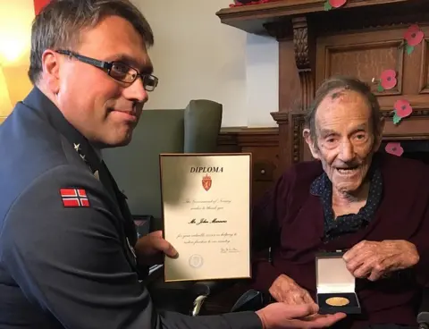 BBC Norwegian Defence Attaché Colonel John Andras Olsen with Mr Manners