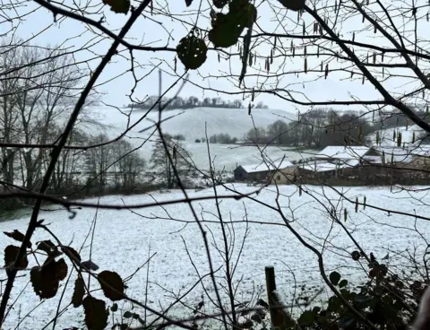 Nicky Clifford Bruton in the snow