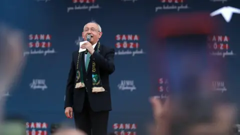 EPA Kemal Kilicdaroglu at a rally