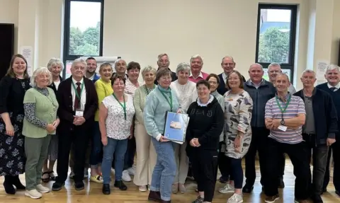 Diocese of Down and Connor Some of the prospective lay funeral ministers at a training session last month