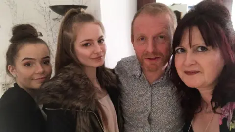 Bella Parkhouse Bella (second left) with her family