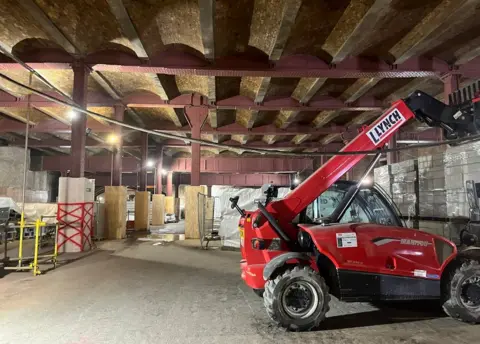 BBC Works in the basement of Smithfield general market