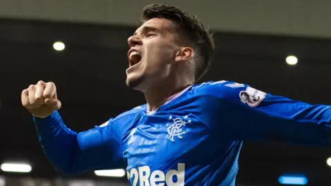 Ianis Hagi celebrates his late winner for Rangers