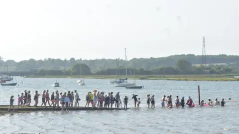 Andy Shawcross people on the slipway