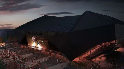 Cardiff council artist impression of new arena