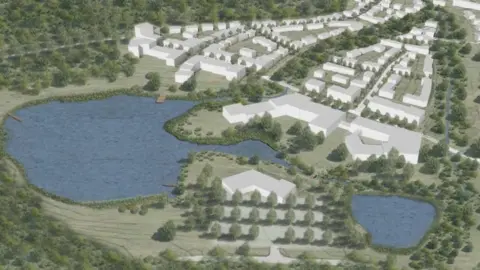 Forest of Dean District Council  Artists rendering of the original plans