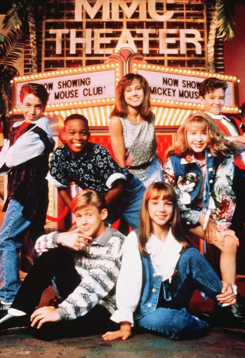 Disney/Kobal/REX/Shutterstock Ryan Gosling, Britney Spears, Christina Aguilera and Justin Timberlake with other Mouseketeers