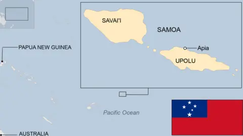 BBC map of Samoa